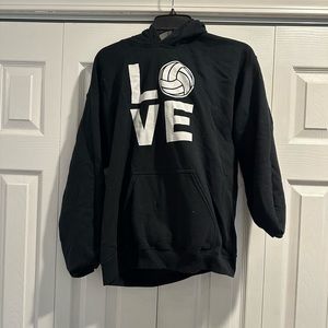 Black/ white volleyball Gildan sweatshirt